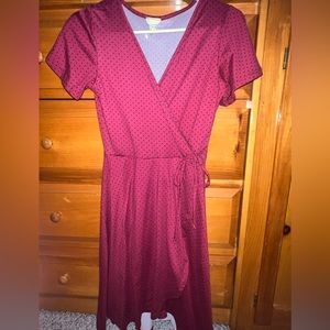 Pink with Black Polkadots Dress (small)